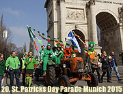 Am 15.03.2015 findet sie wieder statt: die Münchner St. Patrick's Day Parade - zum 20. Mal  (©Fotp. Martin Schmitz)